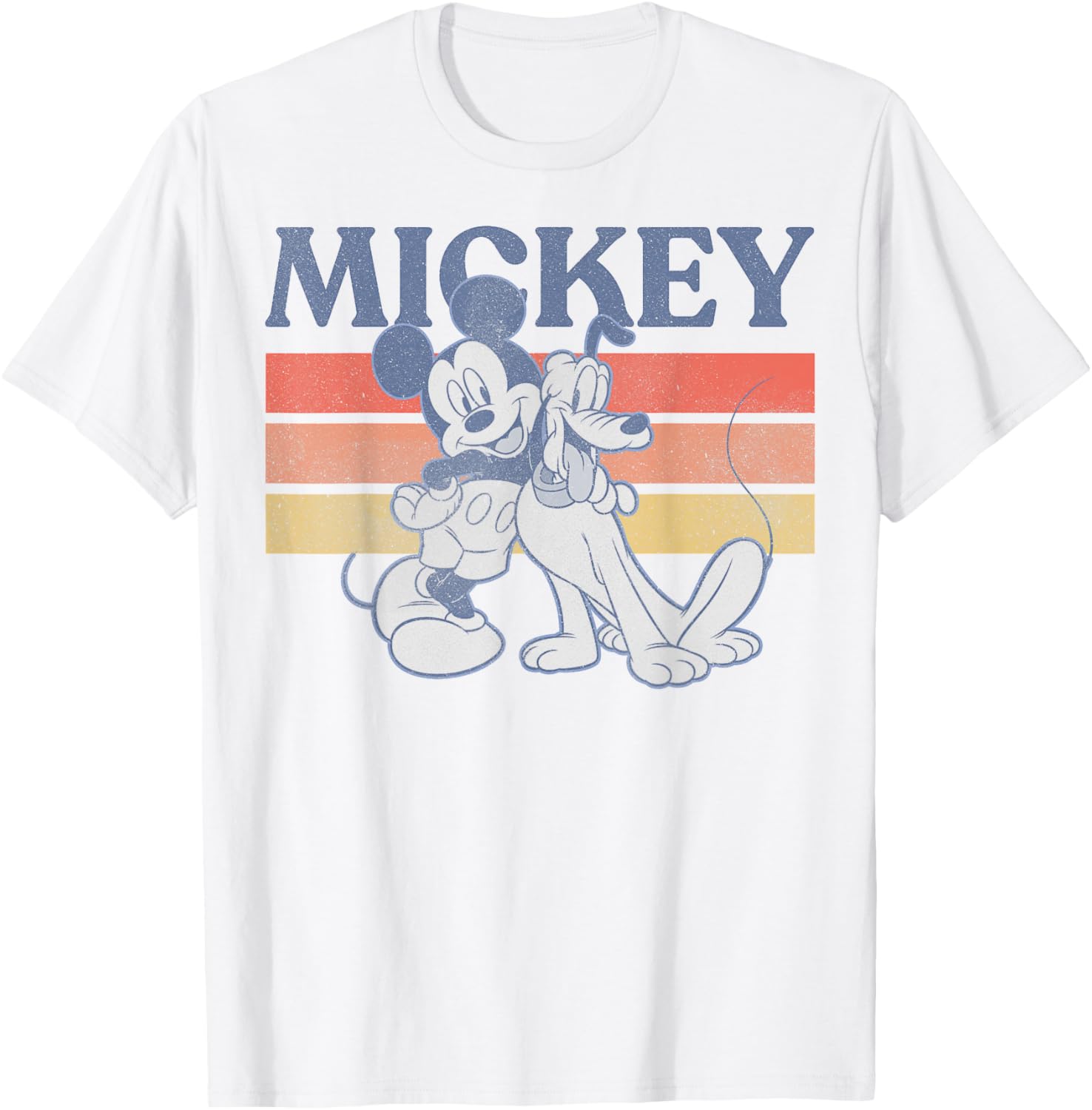 Mickey And Friends Mickey And Pluto Retro Line T-Shirt